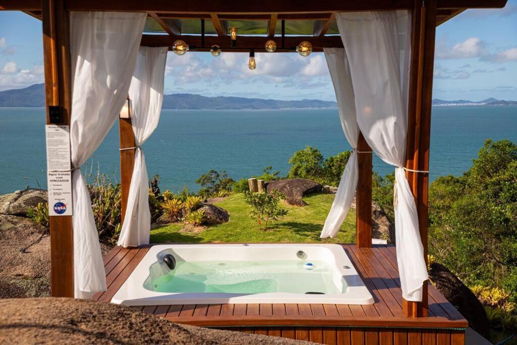 Casa Mirante Do Sol-Vista Exuberante Com Spa Governador Celso Ramos Dış mekan fotoğraf
