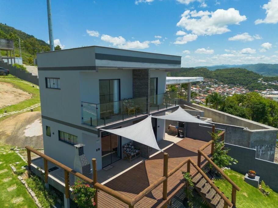 Casa Mirante Do Sol-Vista Exuberante Com Spa Governador Celso Ramos Dış mekan fotoğraf