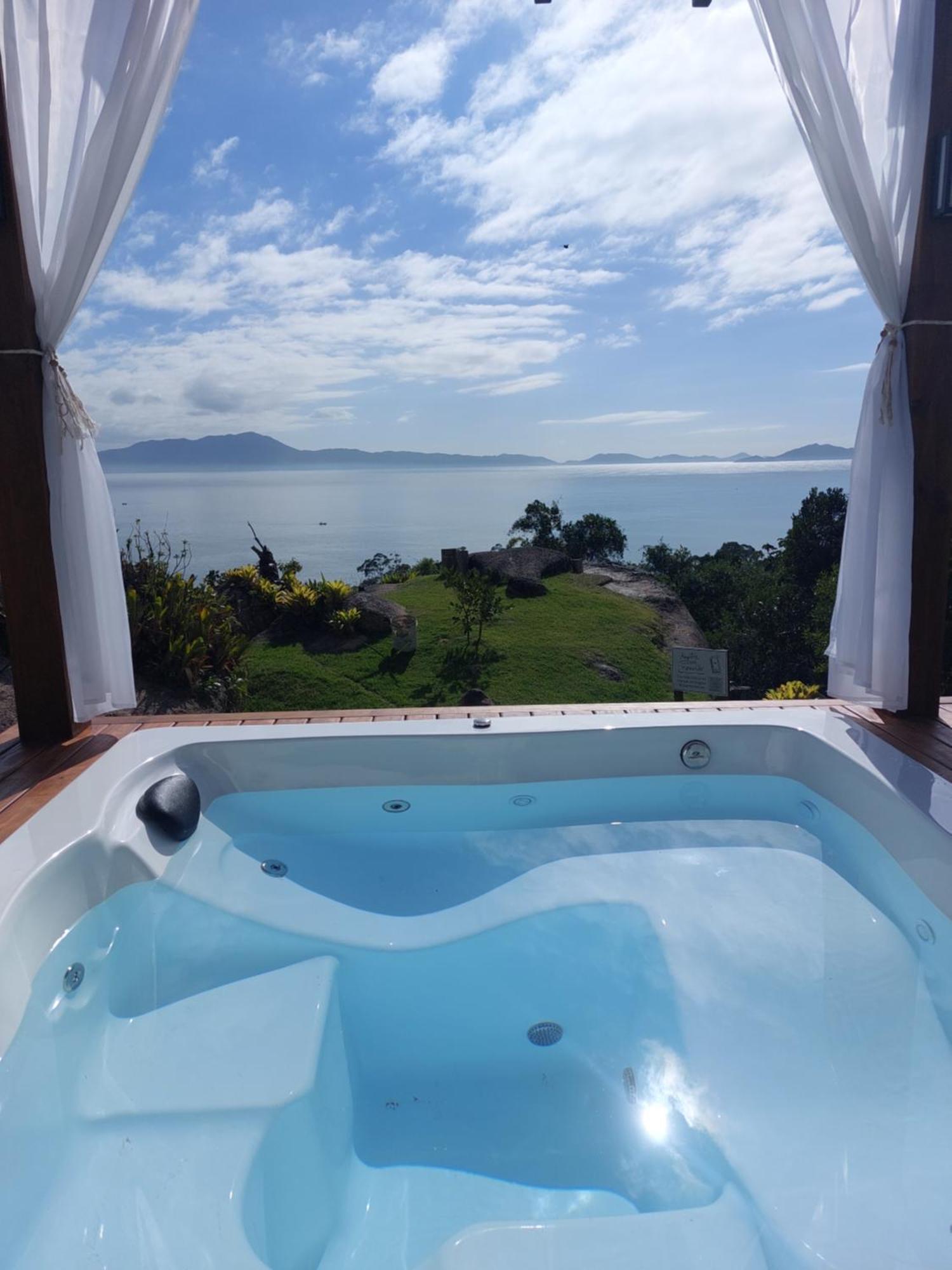 Casa Mirante Do Sol-Vista Exuberante Com Spa Governador Celso Ramos Dış mekan fotoğraf