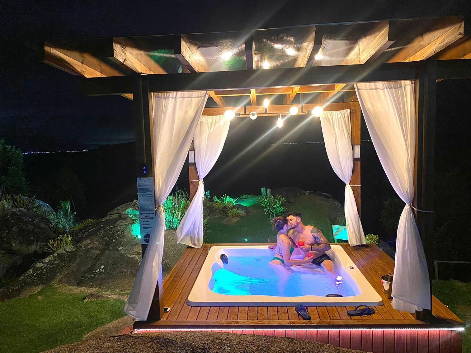 Casa Mirante Do Sol-Vista Exuberante Com Spa Governador Celso Ramos Dış mekan fotoğraf